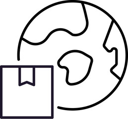 Global Delivery Outline Image for Graphic and Web Design, Apps, Adverts, Various Cards