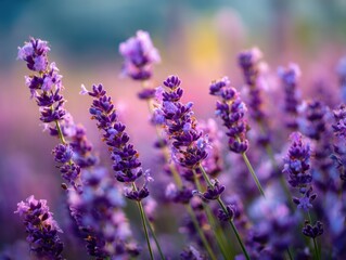 Obraz premium Lavender bloom provides calming aromatherapy for relaxation and garden beauty