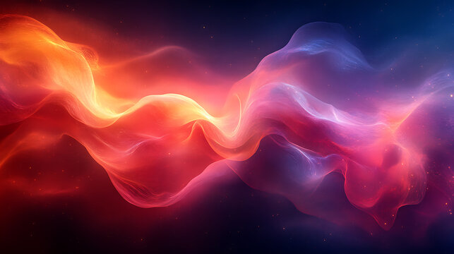 Elegant abstract representation of aging reversing through energetic waveforms 