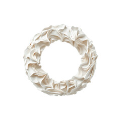 Whipped Cream Circle Frame, Abstract Food Design Element