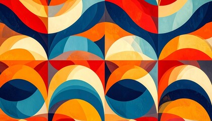 Hypnotic Abstract Design Geometric Shapes Vibrant Colors Flowing Patterns