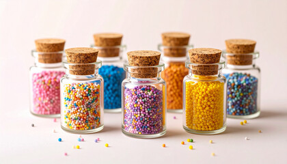 Candy Sprinkle Jars Cork
