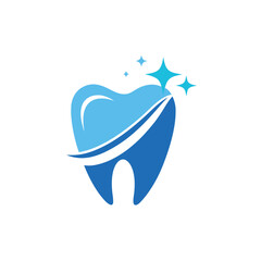 Clean Dental Logo in Soft Blue Tones