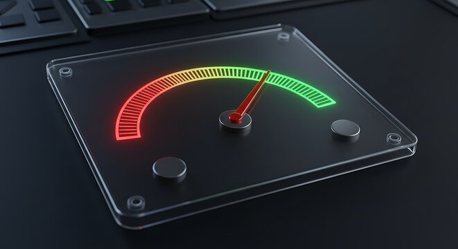 Transparent Performance Meter Indicating Optimal Level and Efficiency