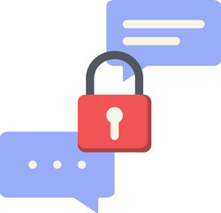 Secure Conversation Flat Icon
