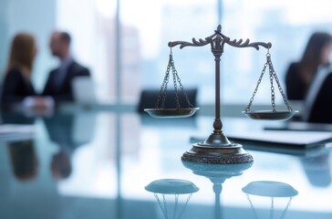Diverse legal team discussing cross-border contract at a glass