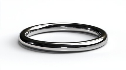 Fototapeta premium Artistic representation of a modern ring in a neutral setting.