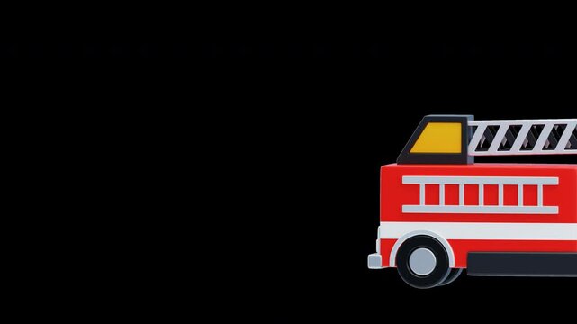 3D Animation of Fire Truck