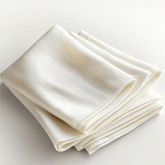 Minimalist design of white linen napkins adds elegance to any table setting.