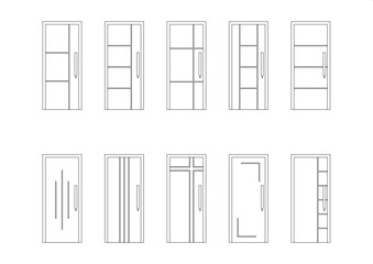 close door with white background	