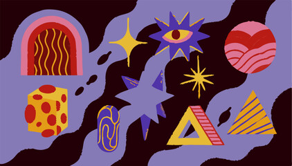 Abstract Shapes Background: Modern Geometric Design