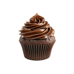 Delicious Chocolate Cupcake with Swirled Frosting