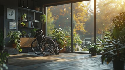 Assistive smart home automation for disabled users, featuring AI-powered home accessibility, adaptive voice control, and automated wheelchair ramps.