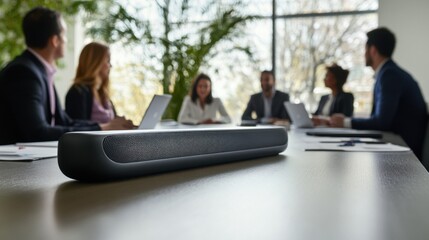 Modern Conference Room Setup with High-Quality Soundbar for Crystal Clear Business Meetings and Team Collaboration
