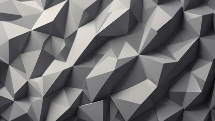 Abstract Gray Low-Poly Geometric Background Texture