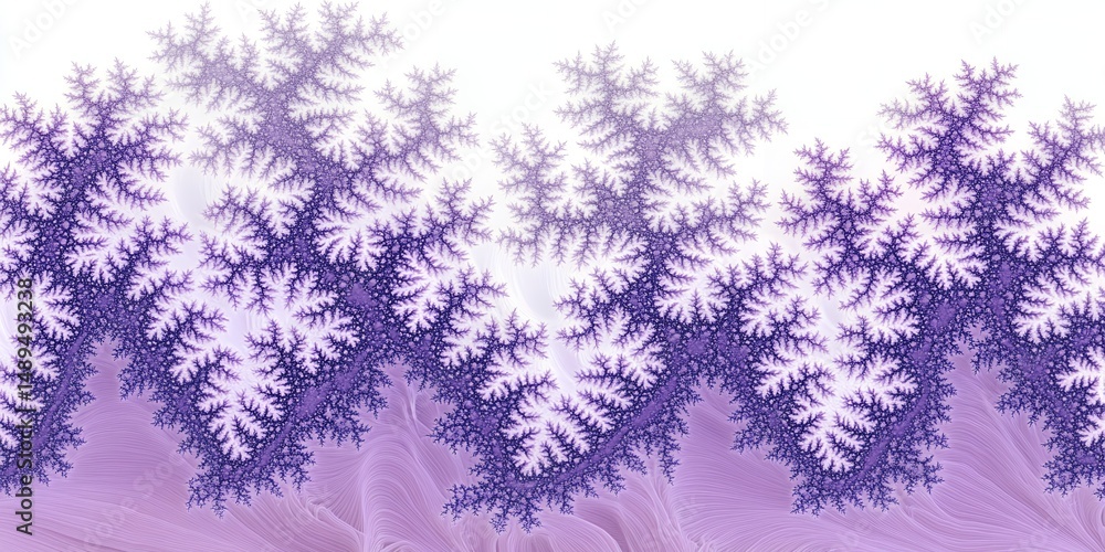 Poster abstract purple fractal design intricate detailed digital art background image for website or print 