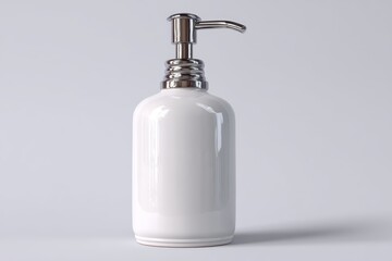 A ceramic soap dispenser bottle on white background