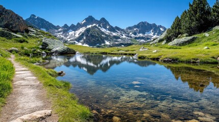 Serene Mountain Lake Reflection