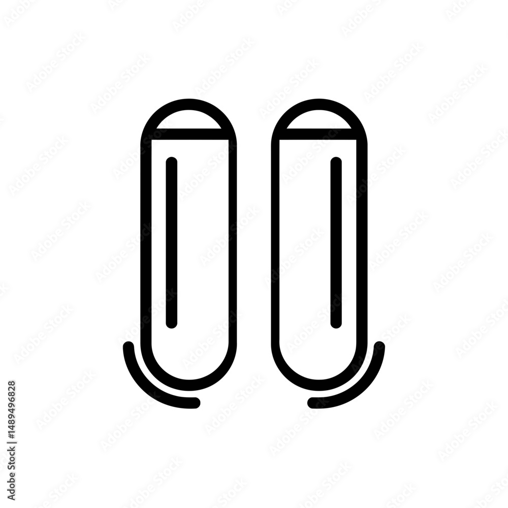 Poster abstract tubes represent pause symbol simple isolated design
