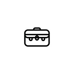 Business briefcase represents work on white background isolated graphic