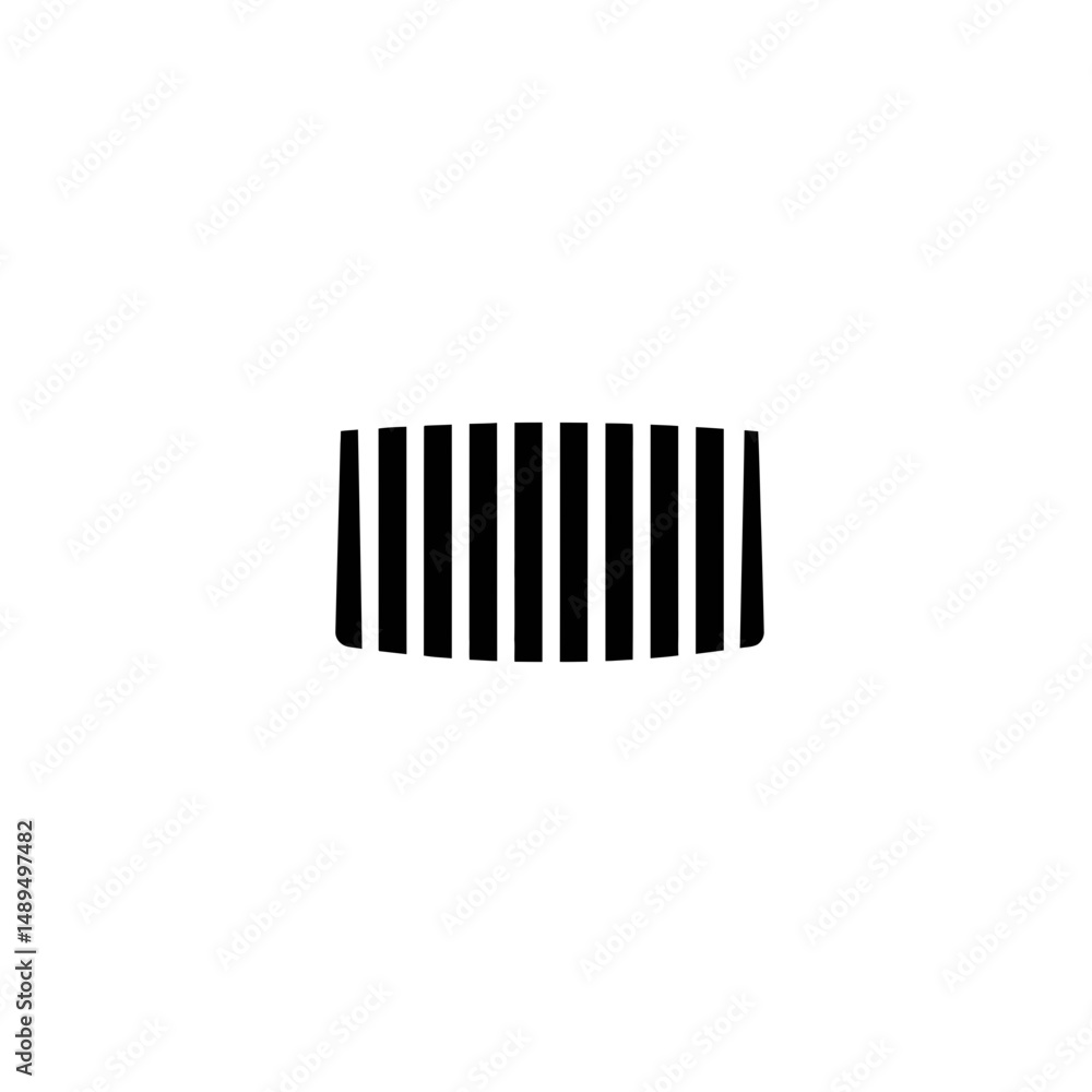 Poster graphic stripes pattern forms geometric cylinder shape element design
