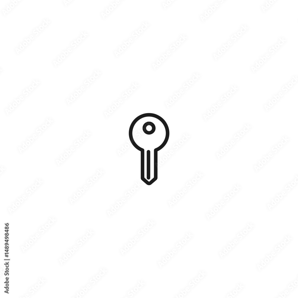 Poster simple black key unlocks access in minimalist setting alone