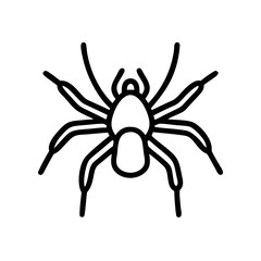 Spider Icon – Insect Outline Symbol for Pest, Nature, and Web Concepts