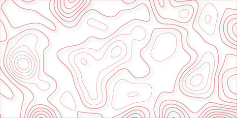 Fototapeta premium Abstract topographic contours map background, wave paper curved reliefs abstract background. geographic line map Modern design with topographic wavy pattern design for poster. vector illustration.