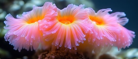 Vibrant pink anemone