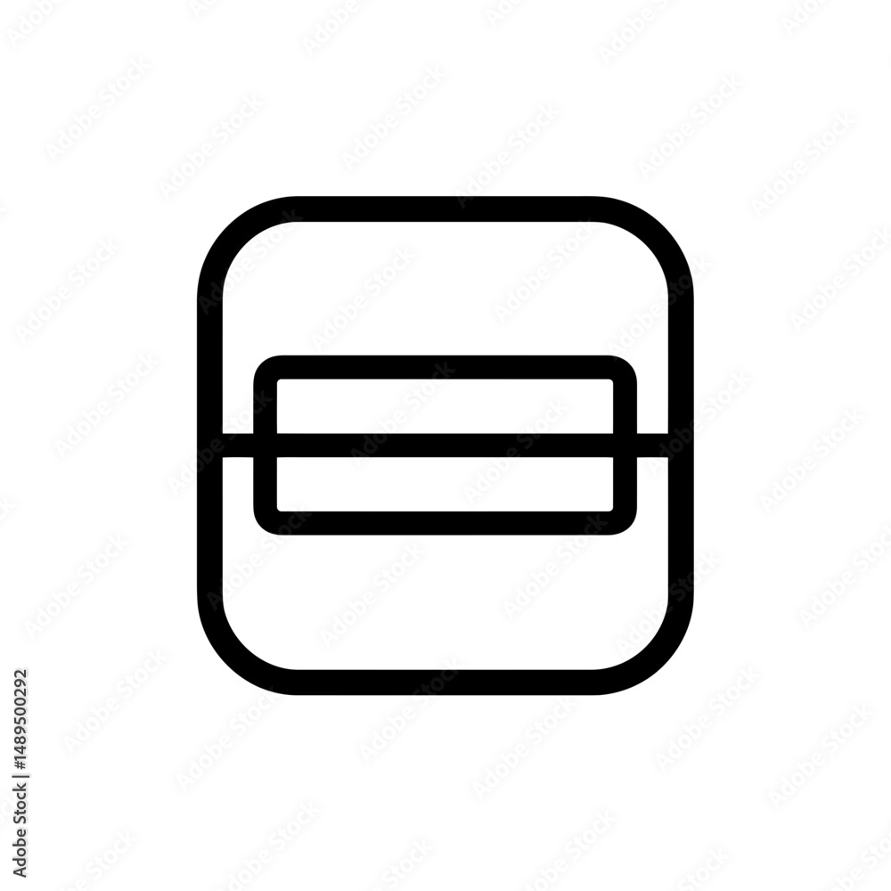 Poster geometric outline displays shape in simple abstract composition