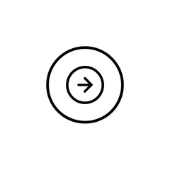 Circle arrow shows direction in white background illustration