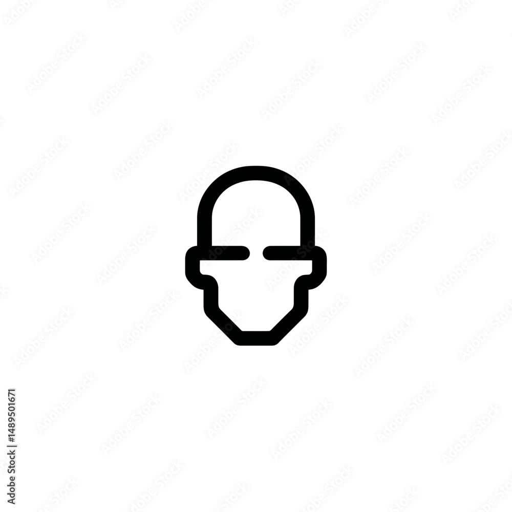 Poster abstract face icon design conveys identity isolated setup