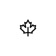 Obraz premium Single maple leaf icon stands alone white background emblem national
