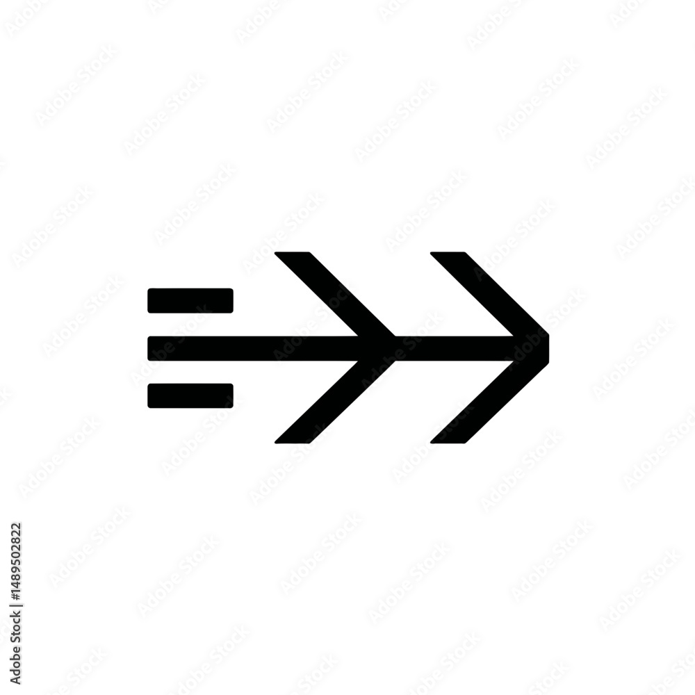 Aufkleber forward symbol shows movement design direction abstract element