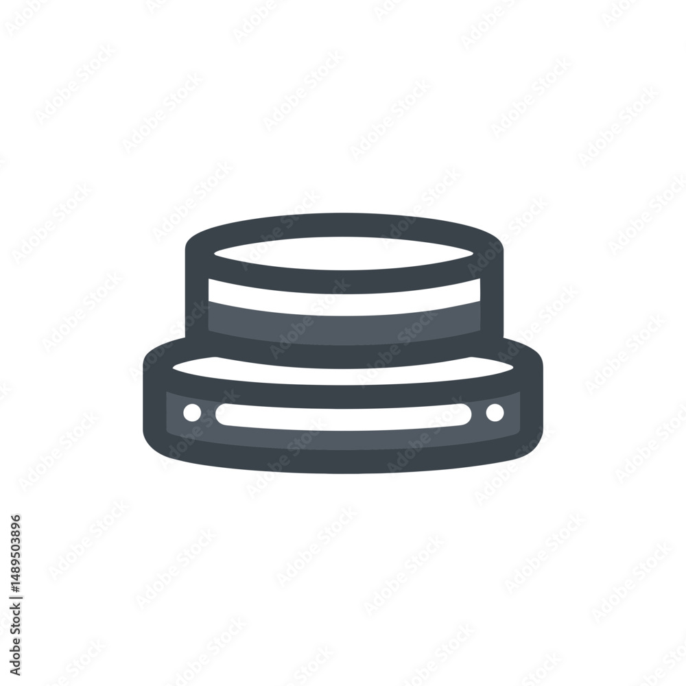 Poster network storage icon depicts server data center interface design