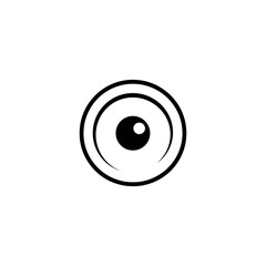Eye observes vision outline monochrome view graphic detail