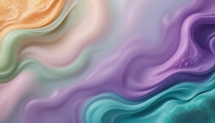 Fototapeta premium Bubble tea mesh gradient background with brown sugar matcha green and taro purple for fun and tasty food branding visuals