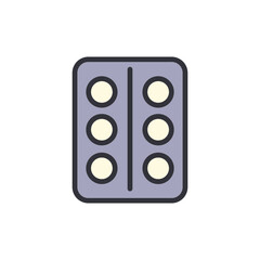 Blister Pack Of Pills For Medical Healthcare Vector Illustration