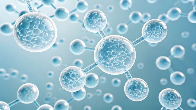 Molecules of micro sodium polyacrylate in trial show unique structure of pulp, creating fascinating visual of chemical interactions