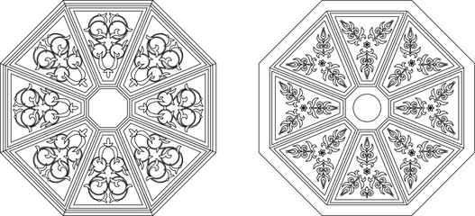 vector illustration sketch image silhouette decoration ornament background pattern arabic classic vintage modern