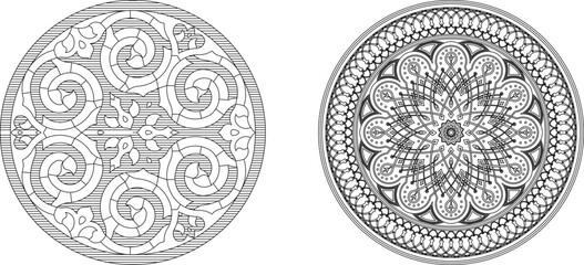 vector illustration sketch image silhouette decoration ornament background pattern arabic classic vintage modern