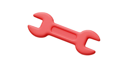 Red Wrench Icon Repair, Maintenance, Tool, Fixing, Service