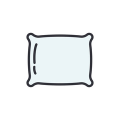 Isolated Square Pillow Illustration With Soft Edges And Light Shade