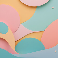 Abstract Pastel Color Background Soft Shapes and Hues