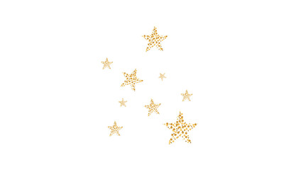 Golden Celestial Sparkles Isolated 