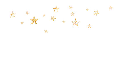Glittering Stars Scatter Border