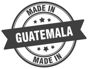 Made in Guatemala round sign. Made in Guatemala stamp.