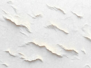 close-up of a textured white surface with cracked and peeling layers creating abstract irregular shapes and shadows enhancing depth