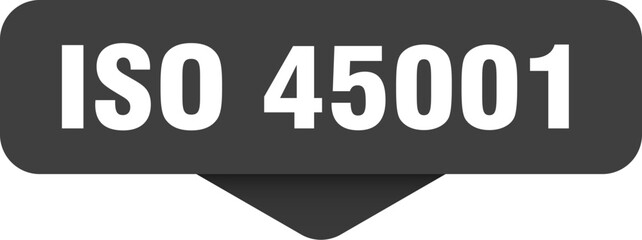 iso 45001 sticker. iso 45001 sign on transparent background