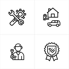 Obraz premium customer service icon set